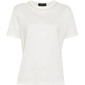 Fabiana Filippi, Tops, Dames, Wit, 2Xs, Katoen, Witte T-shirts & Polo's voor vrouwen