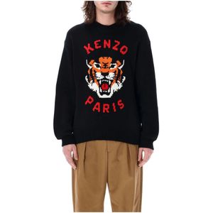 Kenzo, Tijger Trui Zwart, Heren, Maat:M