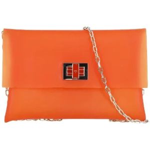 Anya Hindmarch Pre-owned, Pre-owned, Dames, Oranje, ONE Size, Pre-owned Canvas crossbody-bags