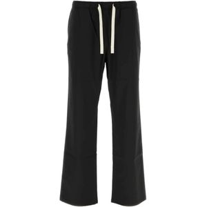 Palm Angels, Zwarte stretch broek Zwart, Heren, Maat:S