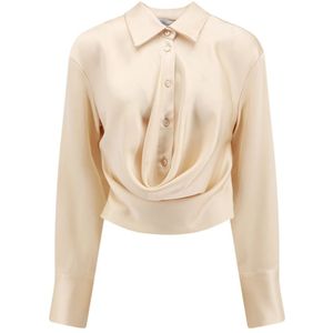 Blumarine, Beige Ss 24 Dameskleding Shirt Beige, Dames, Maat:M