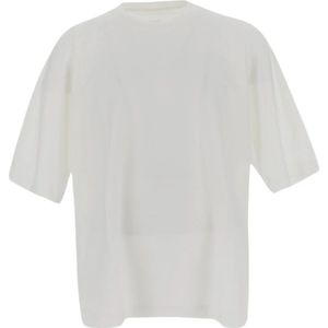 Issey Miyake, Katoenen Homme Plissè T-Shirt Wit, Heren, Maat:M