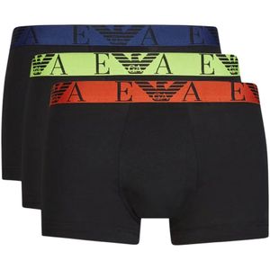 Emporio Armani, Ondergoed, Heren, Veelkleurig, S, Katoen, Cotton Stretch Boxer Tripack - Zwart