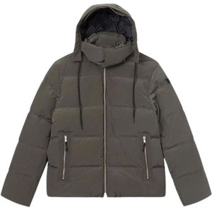 Wood Wood, Ventus Stripe Down Jacket Groen, Heren, Maat:M