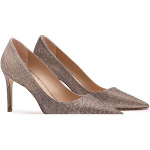 Stuart Weitzman, Schoenen, Dames, Beige, 37 1/2 EU, Klassieke puntige pump