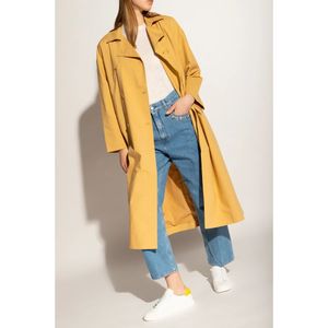 Samsøe Samsøe, Mantels, Dames, Geel, S, Gele Oversized Trenchcoat