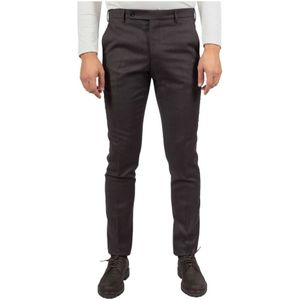 Berwich, Broeken, Heren, Bruin, XL, Wol, Elegante Bruine Chino Broek