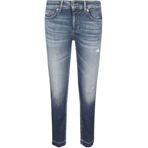 Dondup, Blauwe Slim-Fit Jeans Ss 23 Blauw, Dames, Maat:W30