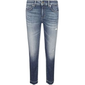 Dondup, Jeans, Dames, Blauw, W30, Katoen, Blauwe Slim-Fit Jeans Ss 23