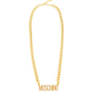 Moschino, Accessoires, Dames, Geel, ONE Size, Ketting met logo