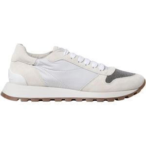 Brunello Cucinelli, Schoenen, Dames, Wit, 39 EU, Modieuze en Comfortabele Sneakers voor Vrouwen