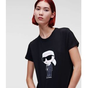 Karl Lagerfeld, Tops, Dames, Zwart, XL, Katoen, T-Shirts