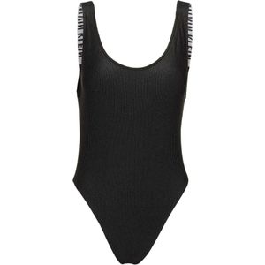 Calvin Klein, Scoop Back One Piece Badpak Zwart, Dames, Maat:2XL