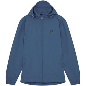 Lyle & Scott, Jassen, Heren, Blauw, XL, Polyester, Lichtgewicht Hoodie Jas