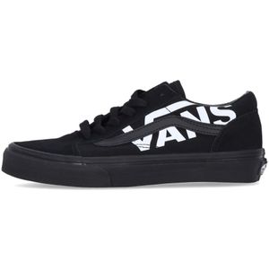 Vans, Old Skool Logo Zwart/Wit Sneakers Zwart, Dames, Maat:39 EU