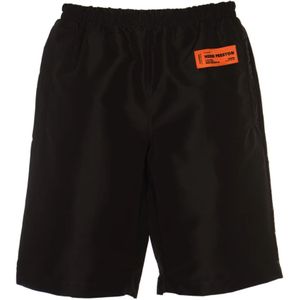 Heron Preston, Korte broeken, Heren, Zwart, L, Nylon, Zwarte Ex-Ray Nylon Shorts