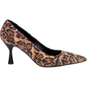 Agl, Schoenen, Dames, Bruin, 40 EU, Luipaardprint Pumps Schoenen