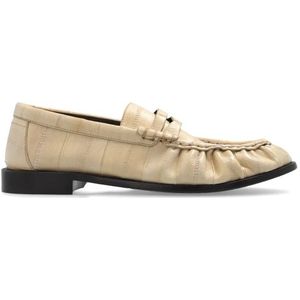 Saint Laurent, Schoenen, Dames, Beige, 40 EU, Leer, Leren schoenen `Le Loafer`