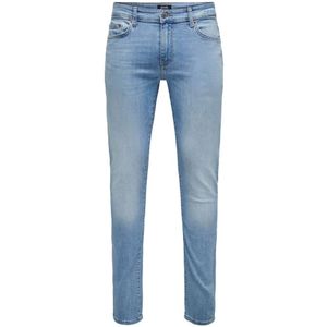 Only & Sons, Jeans, Heren, Blauw, W38 L34, Denim, Slim LBD 8263 AZG DNM Noos Jeans