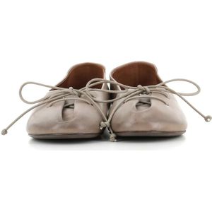 Marsell, Schoenen, Dames, Grijs, 38 EU, Leer, Grijze platte ballerina schoenen