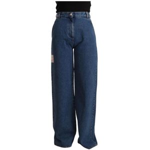 Gcds, Jeans, Dames, Blauw, W29, Denim, Klassieke Blauwe Boot Cut Denim Jeans