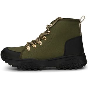 Woden, Schoenen, Dames, Groen, 39 EU, Leer, Stijlvolle Leren Wandelschoen Amanda