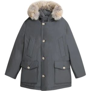 Woolrich, Winter jas Grijs, Heren, Maat:S