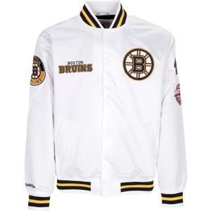 Mitchell & Ness, Bomber Jassen Wit, Heren, Maat:M