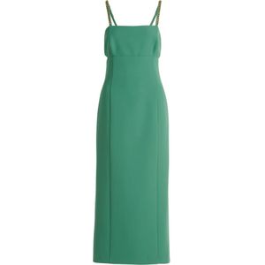 vera mont, Kleedjes, Dames, Groen, L, Elegant Cocktailjurk met Cut-Outs