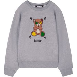 Barrow, Sweatshirts & Hoodies, unisex, Grijs, M, Katoen, Sweatshirt met ronde hals en print