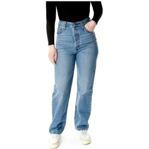 Levi's, Jeans, Dames, Blauw, W25 L31, Denim, Jeans