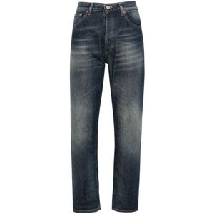 Dondup, Jeans, Dames, Blauw, W28, Denim, Blauwe Gewassen Denim Boyfriend Jeans