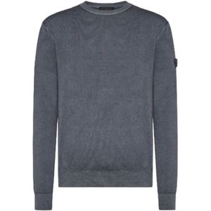 Peuterey, Sweatshirts & Hoodies, Heren, Grijs, XL, Wol, Grijze Acid-Dyed Merino Tricot Sweater