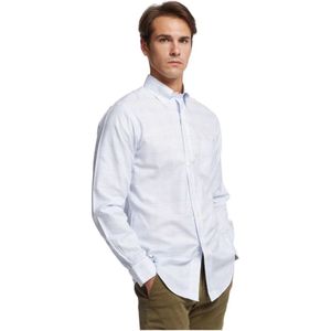 Brooks Brothers, Regent Regelijke FIT Non Iron overhemd, Brookscool Oxford, button-down kraag Blauw, Heren, Maat:XL