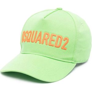 Dsquared2, Accessoires, Heren, Groen, ONE Size, Katoen, Stijlvolle Katoenen Pet voor Heren