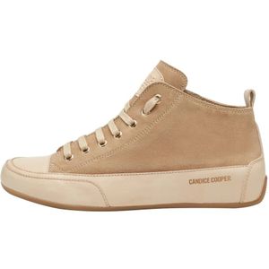 Candice Cooper, Schoenen, Dames, Bruin, 41 EU, Leer, Suede and buffed leather ankle sneakers MID S