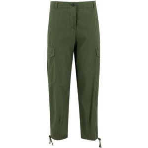 Aspesi, Cargo Broek met Koord, Groen Groen, Dames, Maat:L