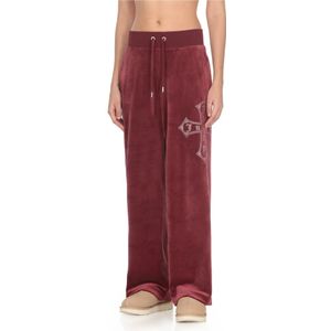 Juicy Couture, Broeken, Dames, Paars, XS, Paarse elastische taille trekkoord broek