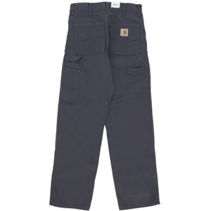 Carhartt Wip, Broeken, Heren, Blauw, W33 L32, Katoen, Dubbele Knie Werkbroek