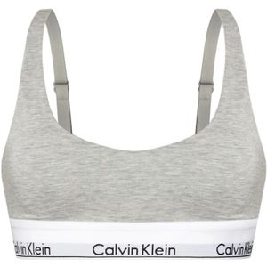 Calvin Klein, Tops, Dames, Grijs, M, Katoen, Verstelbare band logo bralette