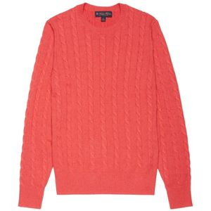 Brooks Brothers, Trui met ronde hals Rood, Heren, Maat:XL