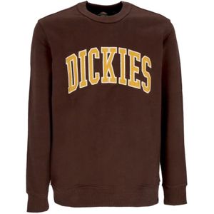 Dickies, Sweatshirts & Hoodies, Heren, Bruin, S, Aitkin Crewneck Sweatshirt Streetwear