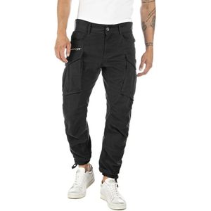 Replay, Stijlvolle Cargo Broek met Zakken Zwart, Heren, Maat:W30