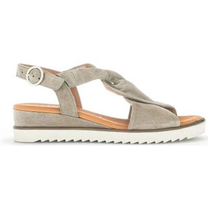 Gabor, Schoenen, Dames, Beige, 42 1/2 EU, Suède, Beige Suède Kruisband Sandalen