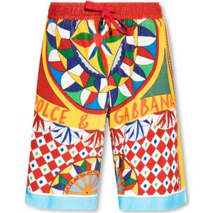 Dolce & Gabbana, Korte broeken, Heren, Veelkleurig, L, Katoen, Katoenen shorts