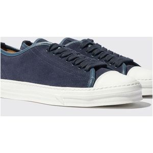 Scarosso, Schoenen, Heren, Blauw, 46 EU, Suède, Blauwe Suède Vetersneakers