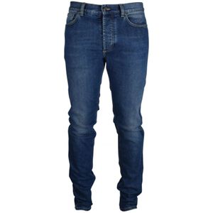 Givenchy, Jeans, Heren, Blauw, W29, Katoen, Slim-Fit Blauwe Katoenen Jeans