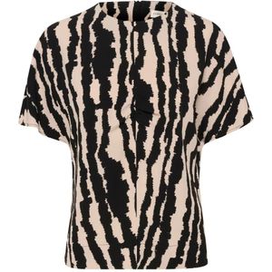 InWear, Korte Mouw Ronde Hals Coole Print Top Veelkleurig, Dames, Maat:L