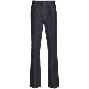 Salvatore Ferragamo, Jeans, Heren, Blauw, XL, Katoen, Straight Jeans