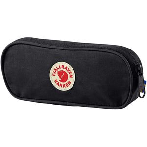 Fjällräven, Zwarte Kånken Pennenzak met Logo Patch Zwart, unisex, Maat:ONE Size